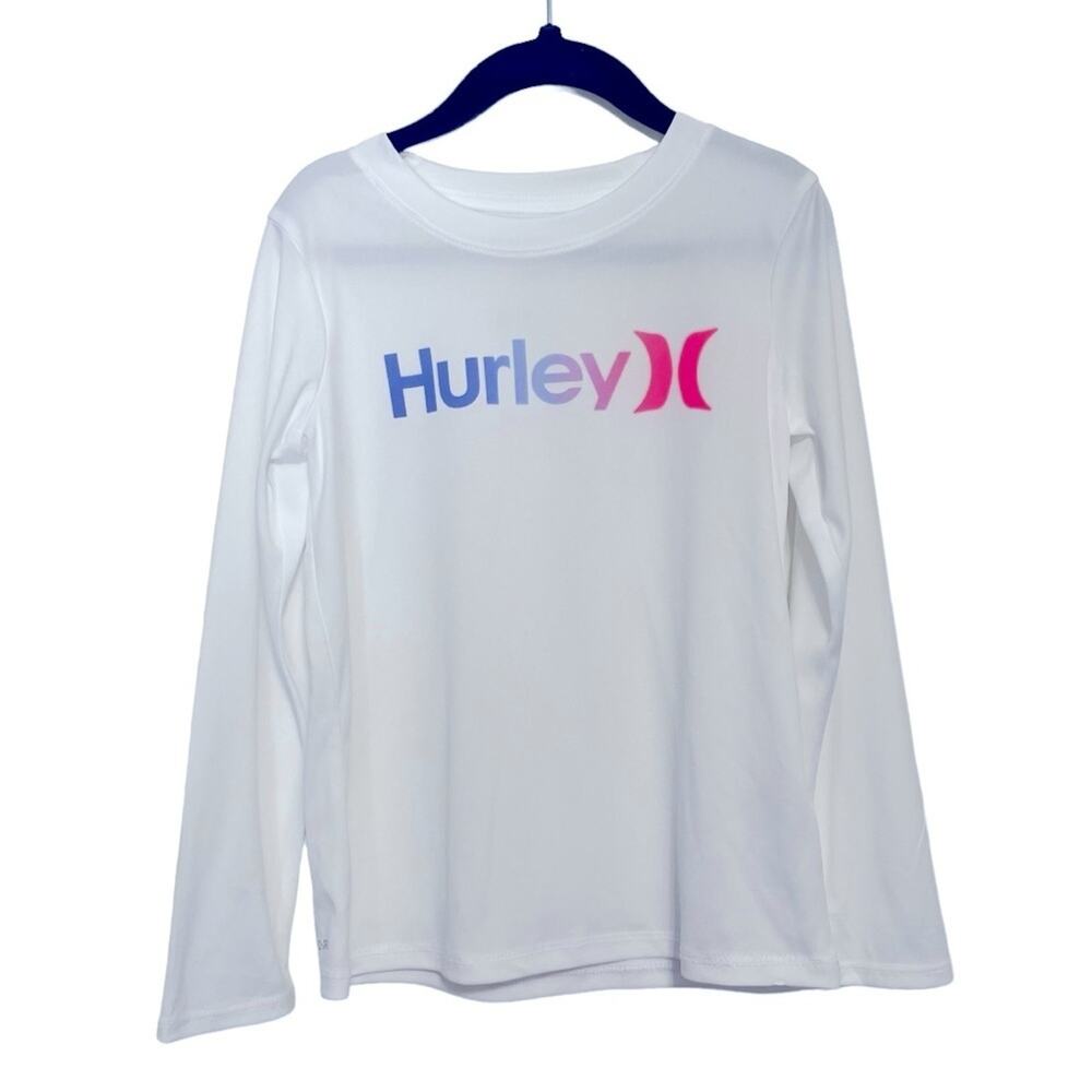 Hurley White Rashguard New Size 5/6